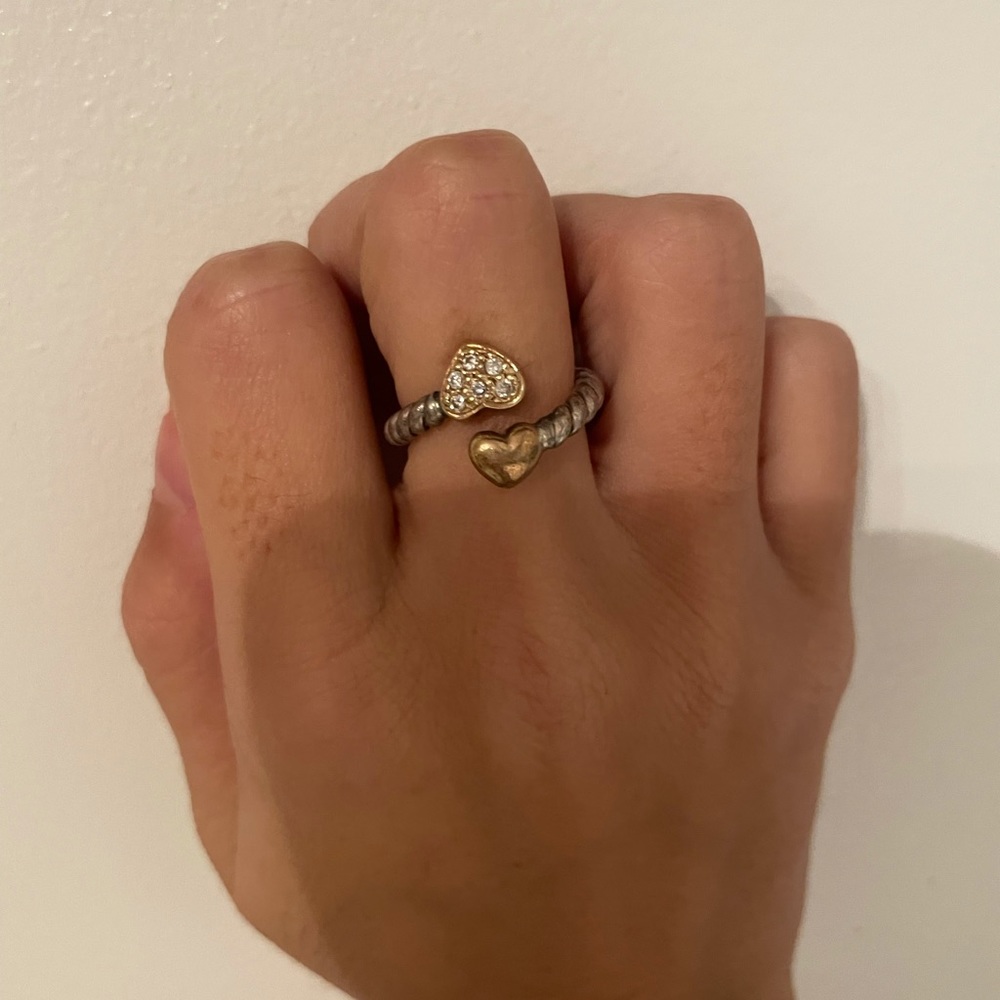 Heart wrap open ring